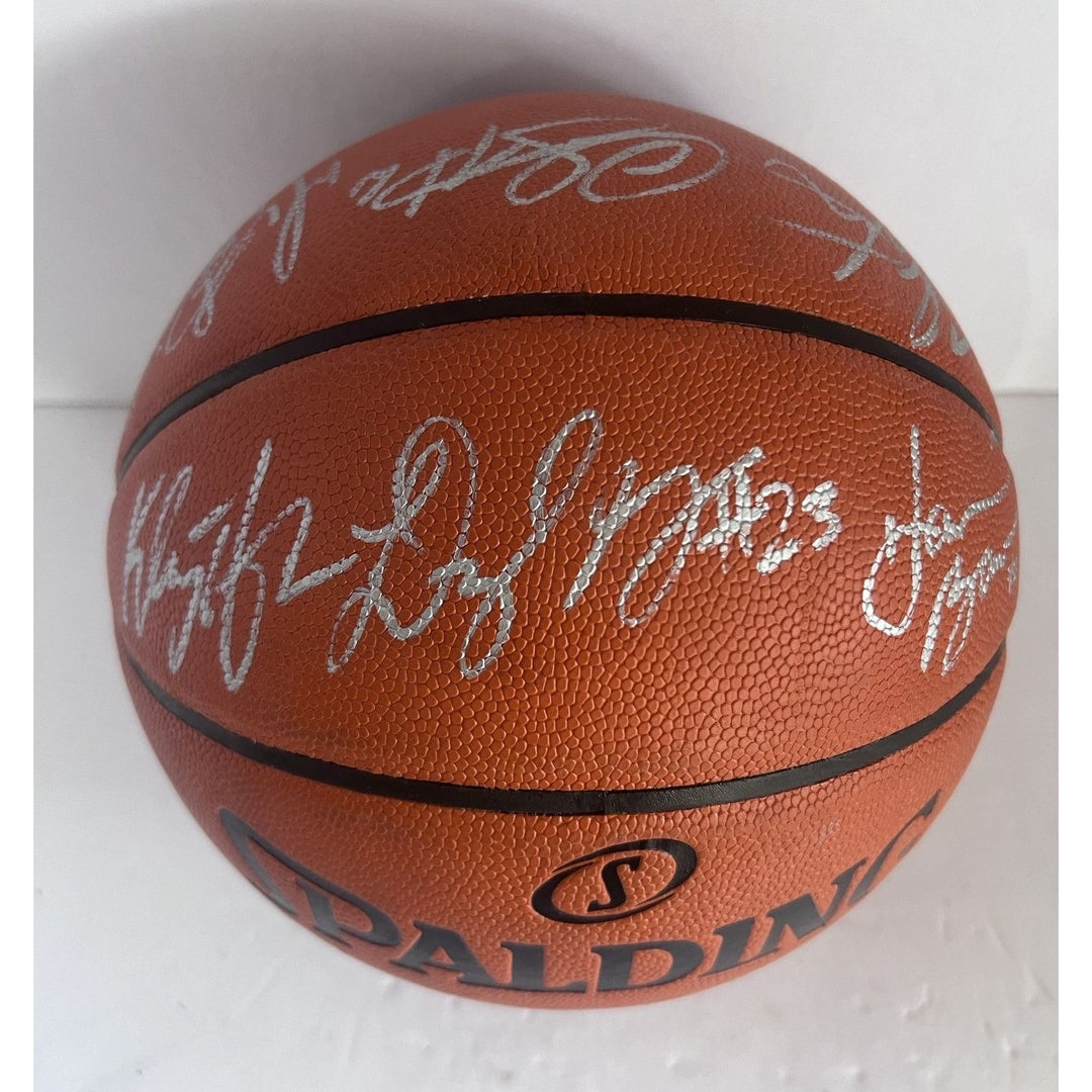 LeBron James Paul George Kevin Durant Carmelo Anthony 2020 Team USA Spalding full size Adams Stern basketball