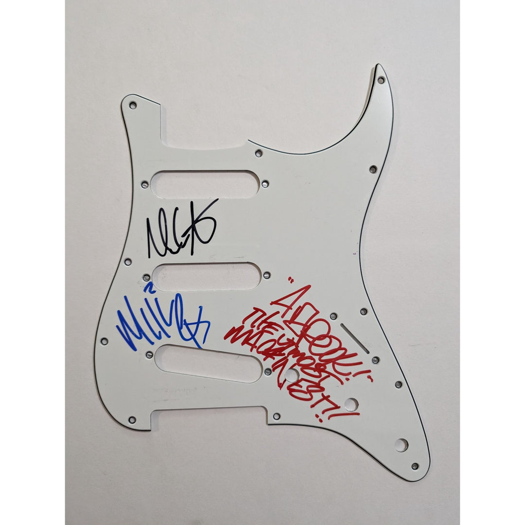 Adam Horowitz ''AD-Rock'', Michael ''Mike D'' Diamond, Adam ''MCA'' Yauch,  the Beastie Boys pick guard signed with proof