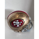 Load image into Gallery viewer, San Francisco 49ers Debo Samuel, Brock Purdy, George Kittles NFL Riddell Speed game model helmet signed with proof
