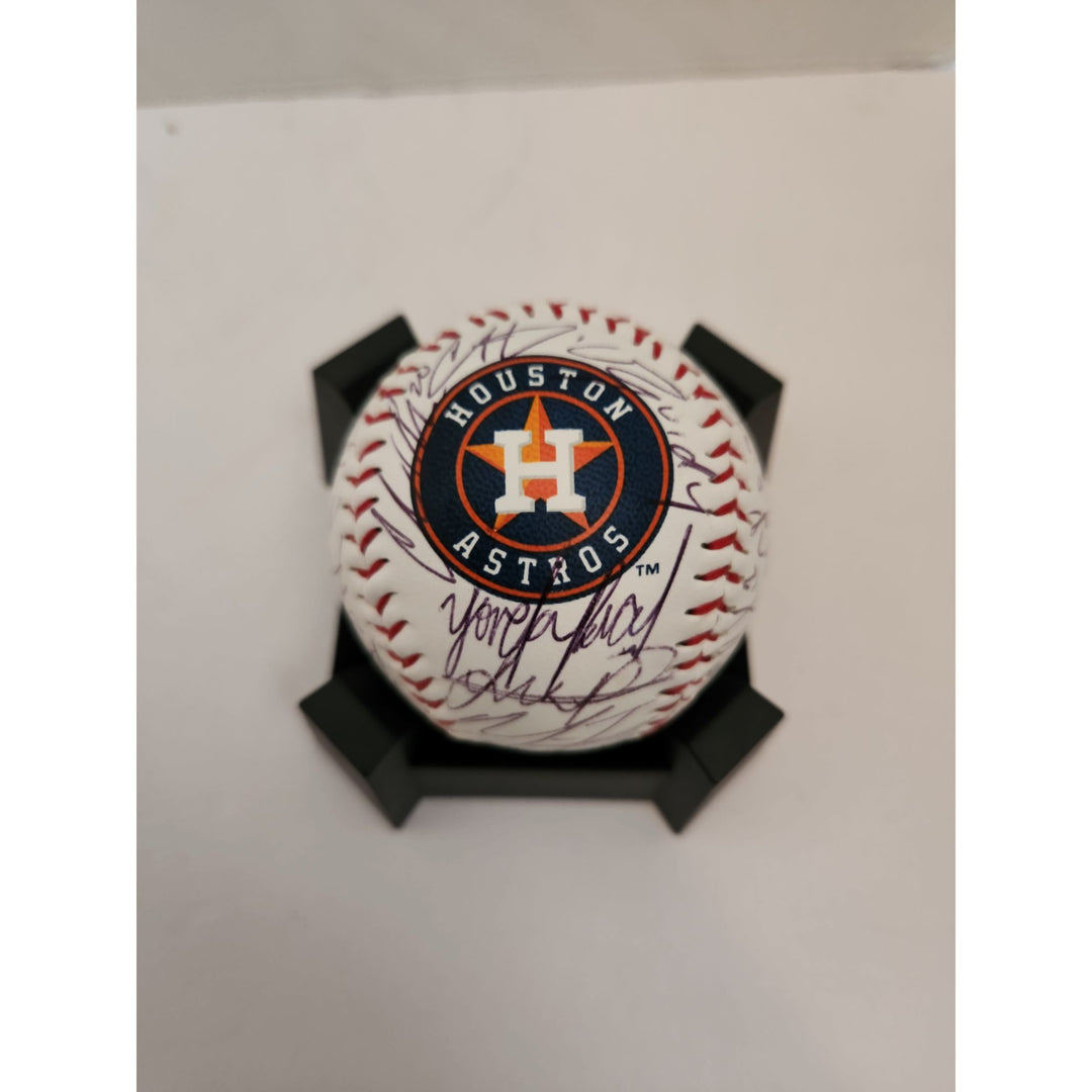 Houston Astros 2022 World Series champions team signed baseball with proof