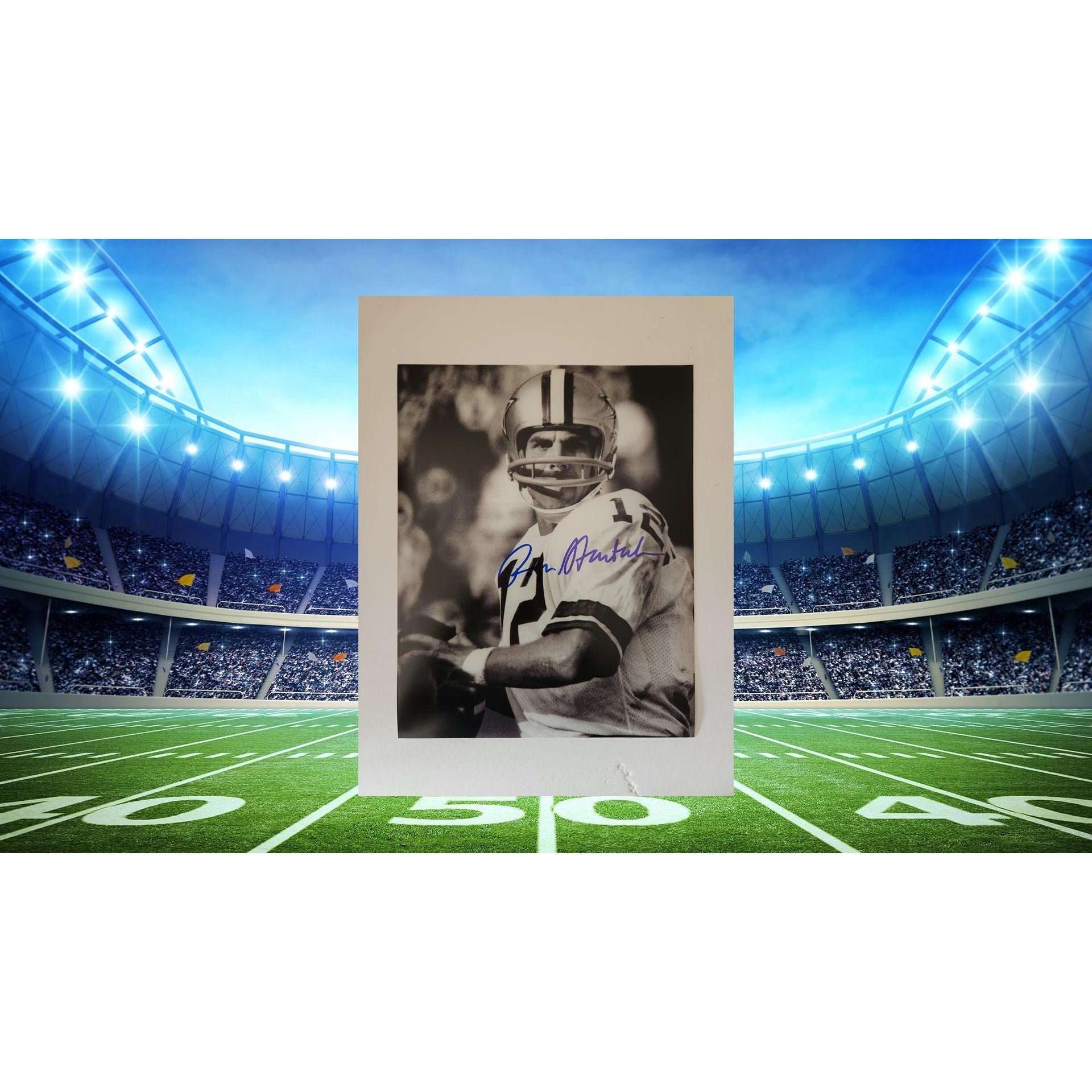 Roger Staubach Dallas Cowboys 8x10 photo signed with proof