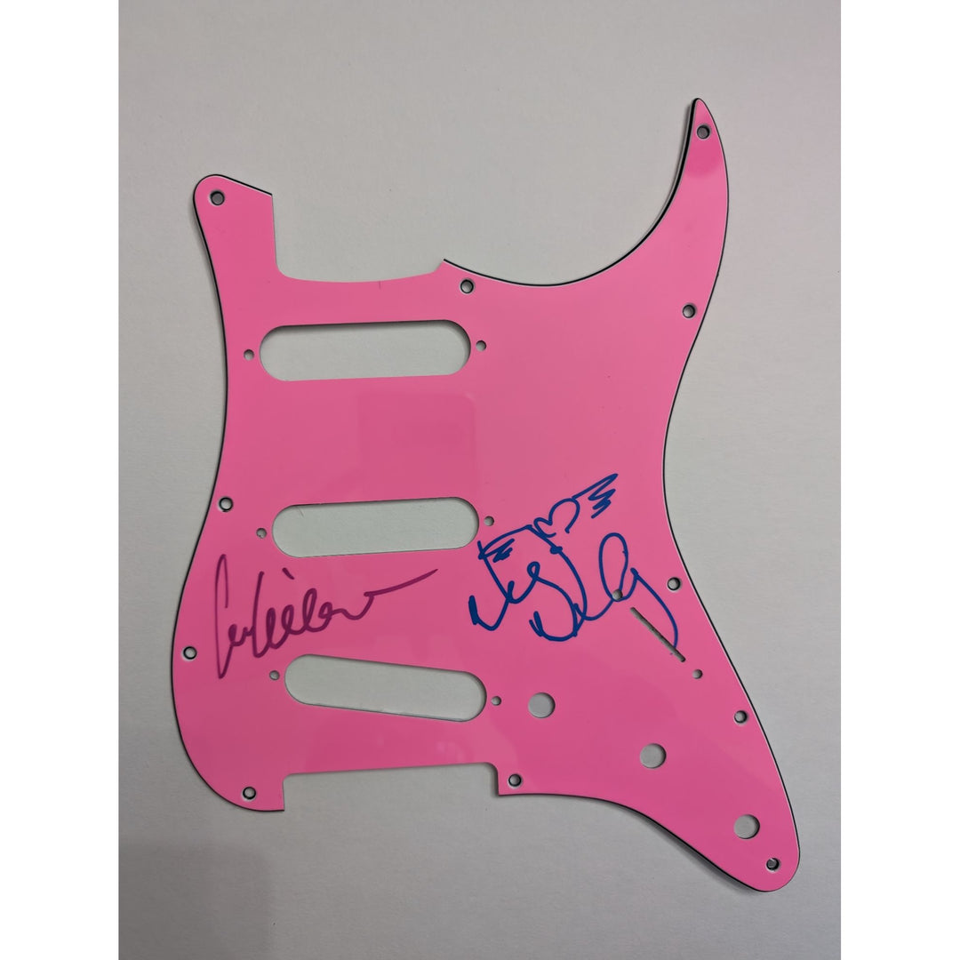 Ann and Nancy Wilson Heart stratocaster electric guitar pickguard signed with proof