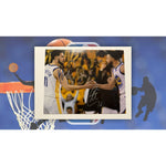Load image into Gallery viewer, Golden State Warriors Stephen Curry Klay Thompson 8x10 photo sign with proof
