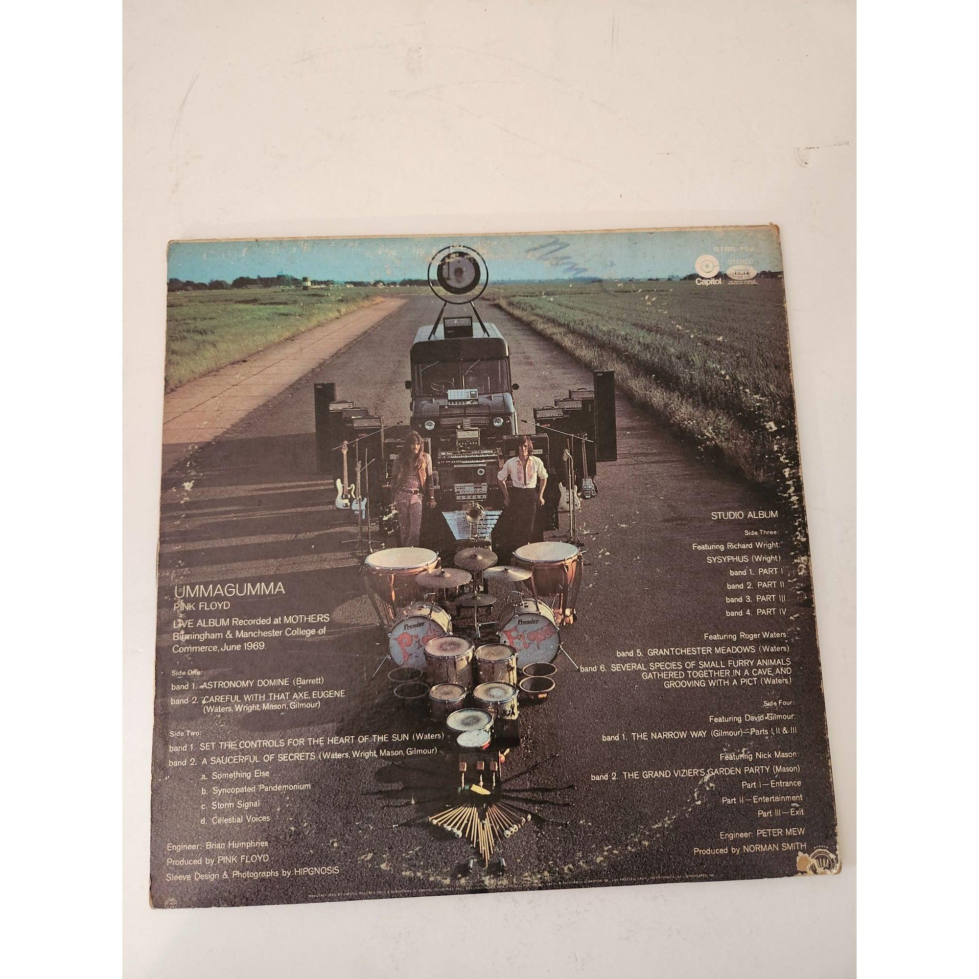 Pink Floyd Roger Waters David Gilmour Richard Wright Nick Mason LP sign  with proof