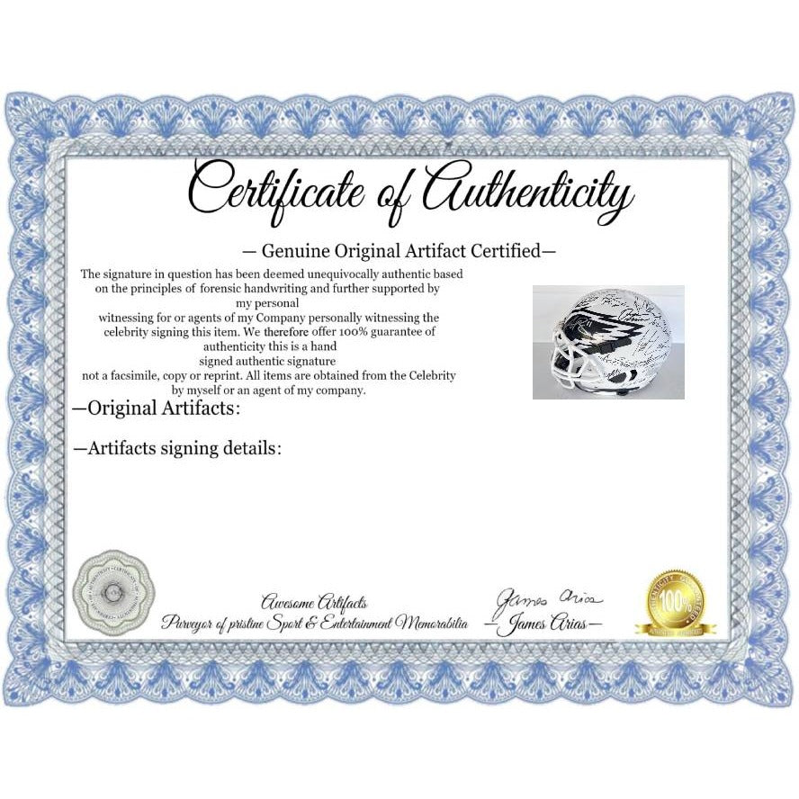 Philadelphia Eagles Schutt full size speed helmet 2024-25 team signed with proof