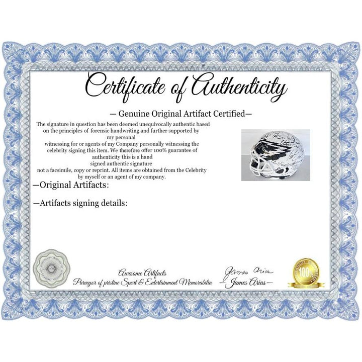 Philadelphia Eagles Schutt full size speed helmet 2024-25 team signed with proof