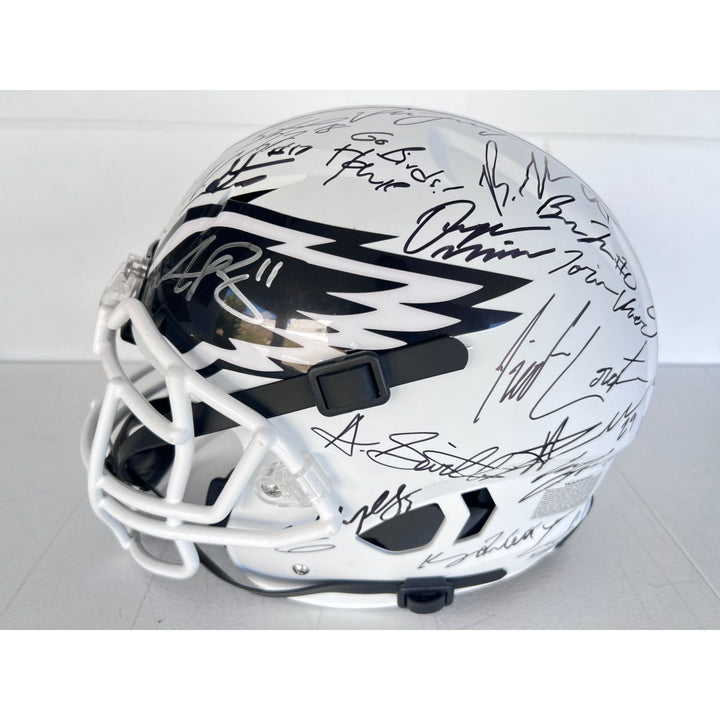 Philadelphia Eagles Schutt full size speed helmet 2024-25 team signed with proof