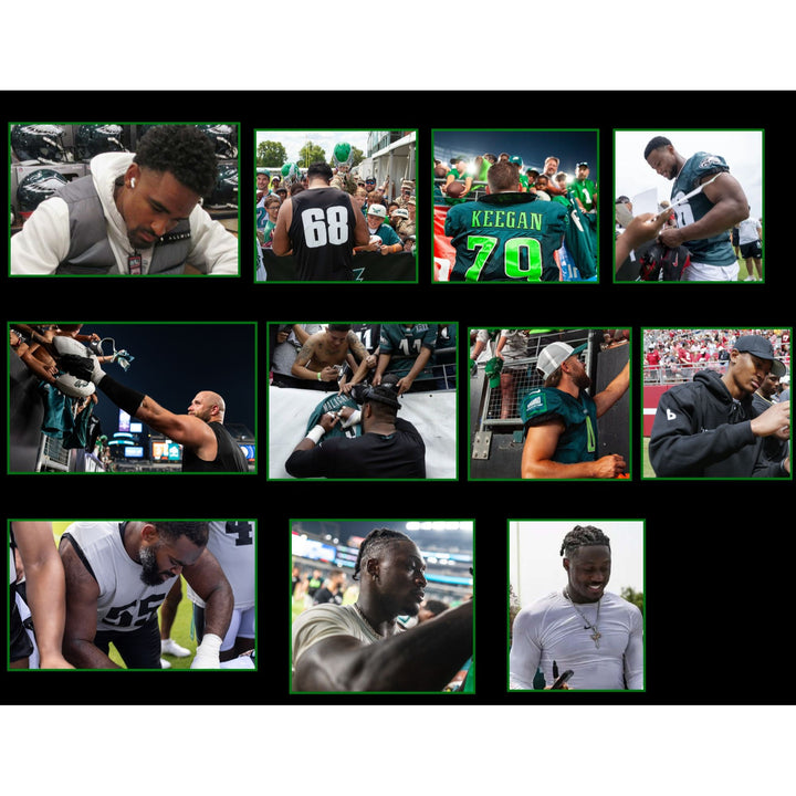 Philadelphia Eagles Schutt full size speed helmet 2024-25 team signed with proof