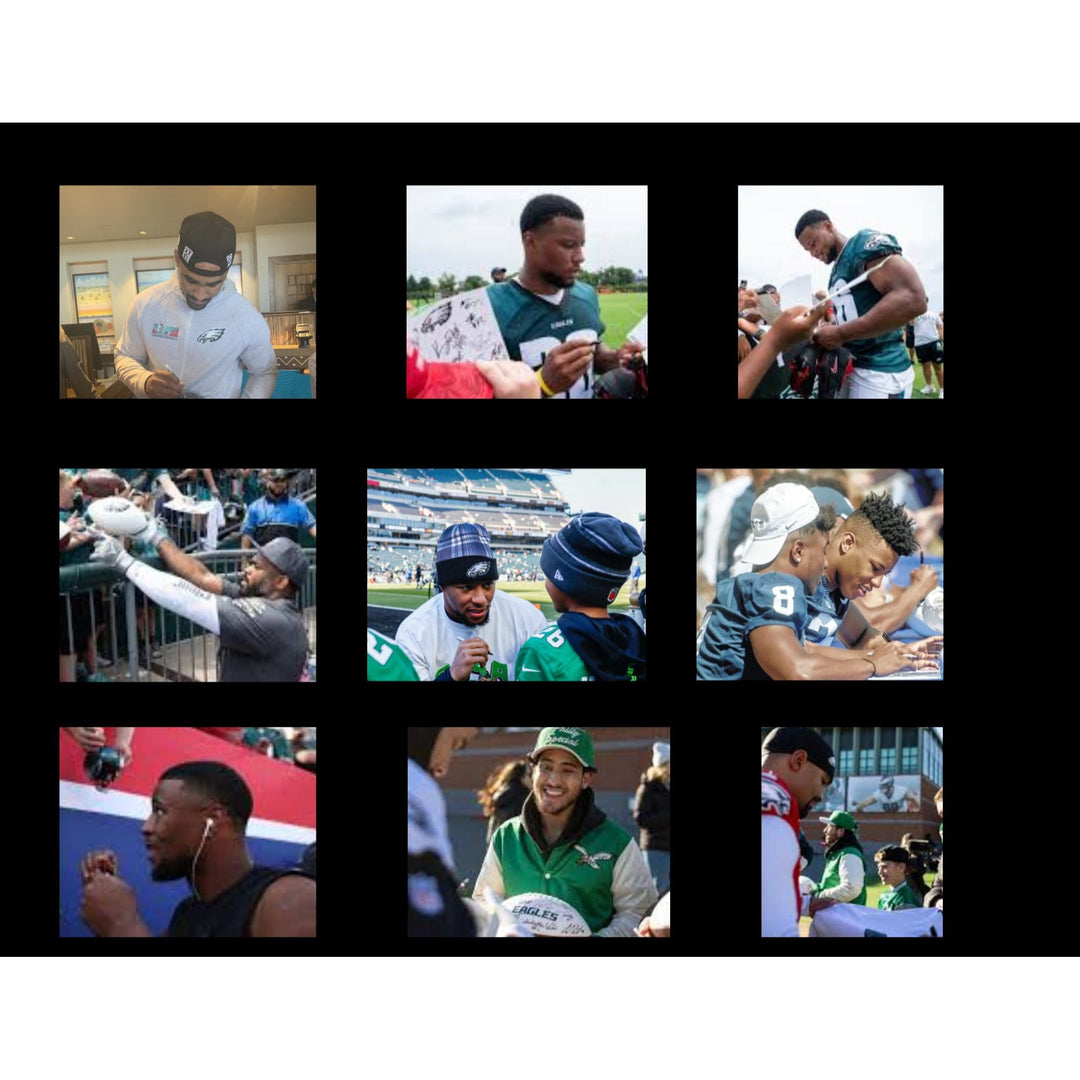 Philadelphia Eagles Schutt full size speed helmet 2024-25 team signed with proof