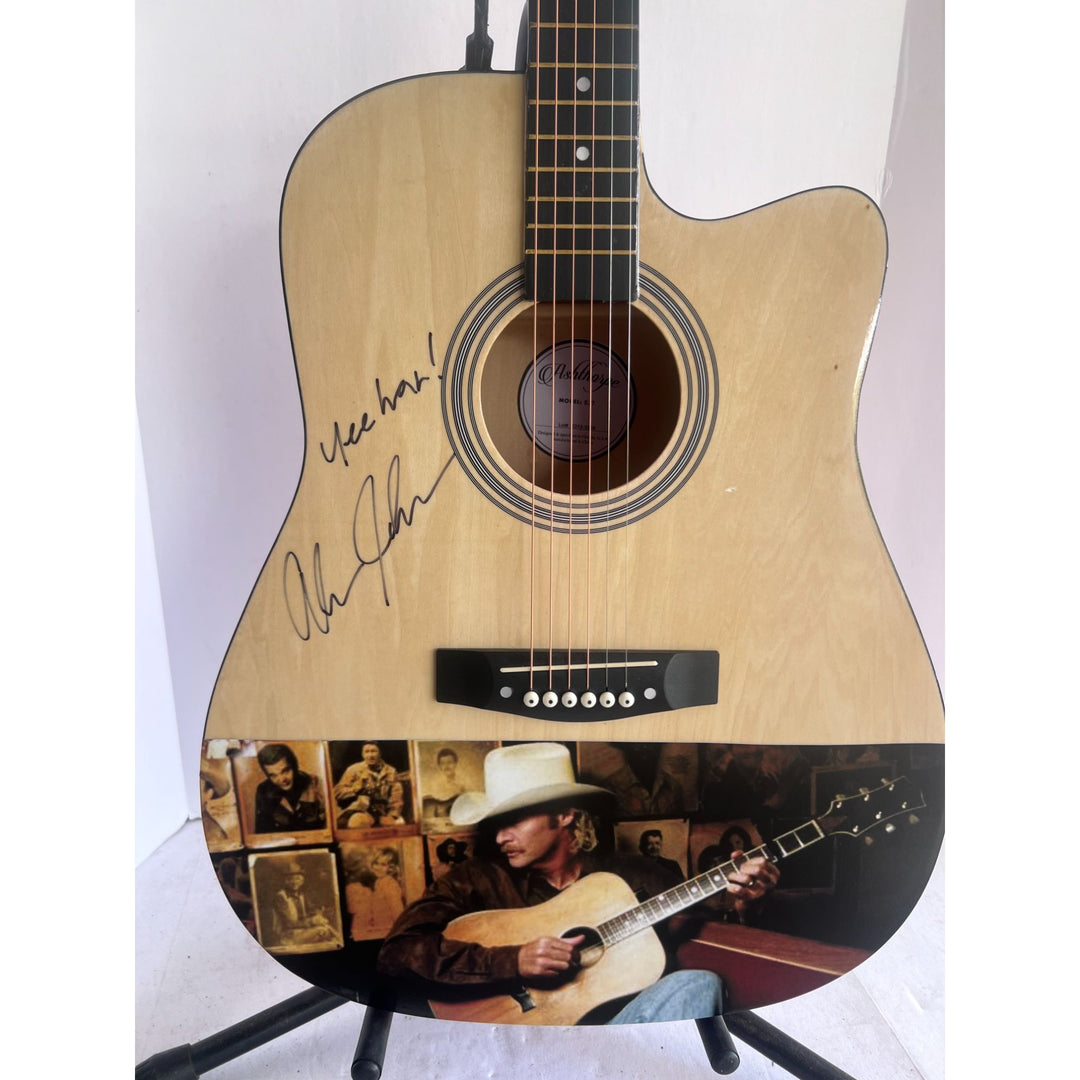 Alan Jackson Country music Icon full size acoustic guitar signed with proof