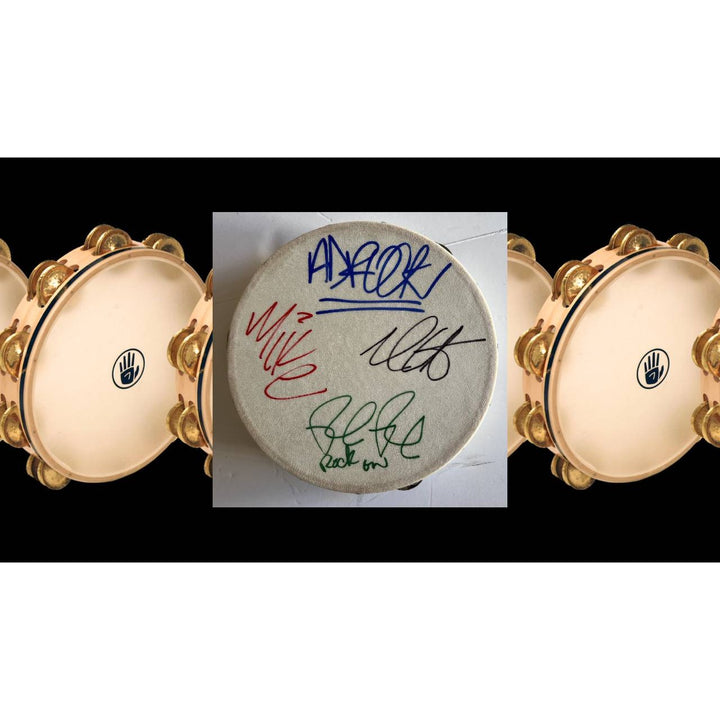 Duran Duran Simon Le Bon, John Taylor, Nick Rhodes Roger Taylor and Andy Taylor tambourine signed with proof