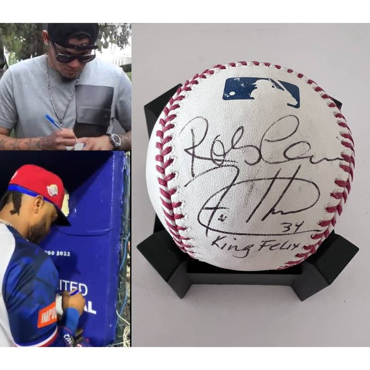 Felix Hernandez and Robinson Cano Seattle Mariners Rawlings official MLB baseball signed with proof