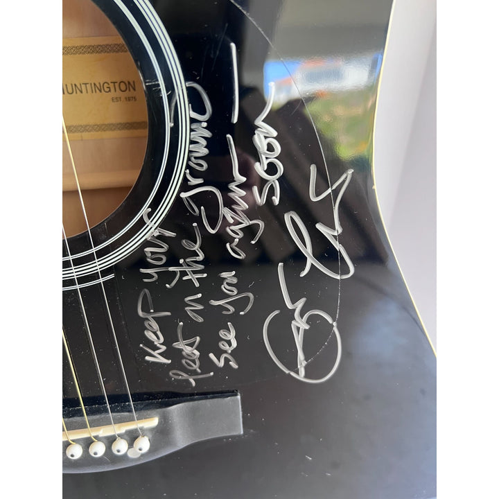 Eric Clapton signed with lyrics full size acoustic guitar with proof