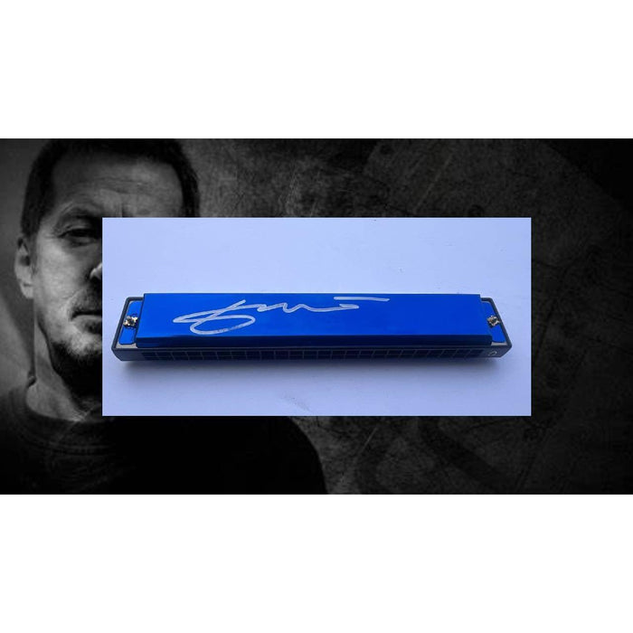 Eric Clapton harmonica signed with proof