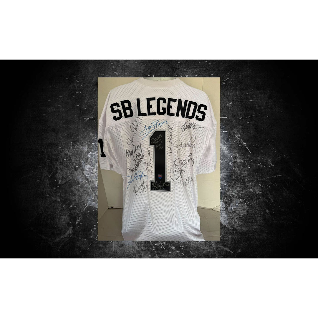 Al Davis, Marcus Allen ,John Madden, Jim Plunkett , Ray Guy, Dave Casper, Howie Long,  Art Shell, Tom Flores, Jim Otto Fred Biletnikoff Ken.