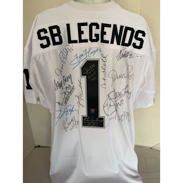 Al Davis, Marcus Allen ,John Madden, Jim Plunkett , Ray Guy, Dave Casper, Howie Long,  Art Shell, Tom Flores, Jim Otto Fred Biletnikoff Ken.
