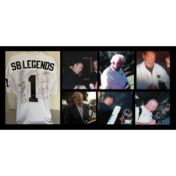 Al Davis, Marcus Allen ,John Madden, Jim Plunkett , Ray Guy, Dave Casper, Howie Long,  Art Shell, Tom Flores, Jim Otto Fred Biletnikoff Ken.