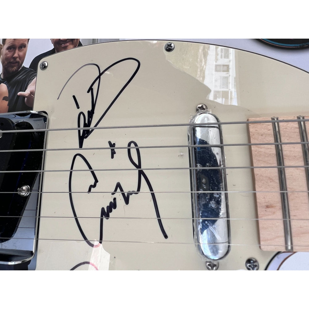 David Grohl Taylor Hawkins Foo Fighters  one of a kind full size electric guitar signed with proof.