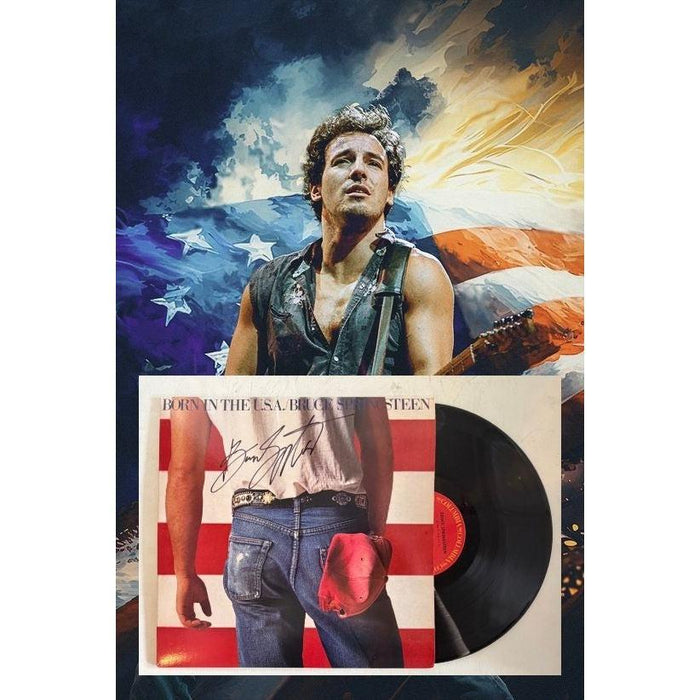 Bruce Springsteen "Born In The USA" original LP signed with proof