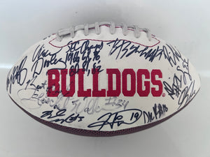 Georgia Bulldogs Matthew Stafford, Terrell Davis, Stetson Bennett 30 legendary Georgia football player signed football with proof