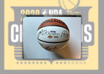 Load image into Gallery viewer, LeBron James, Anthony Davis NBA Champs Commemorative full size basketball signed with proof
