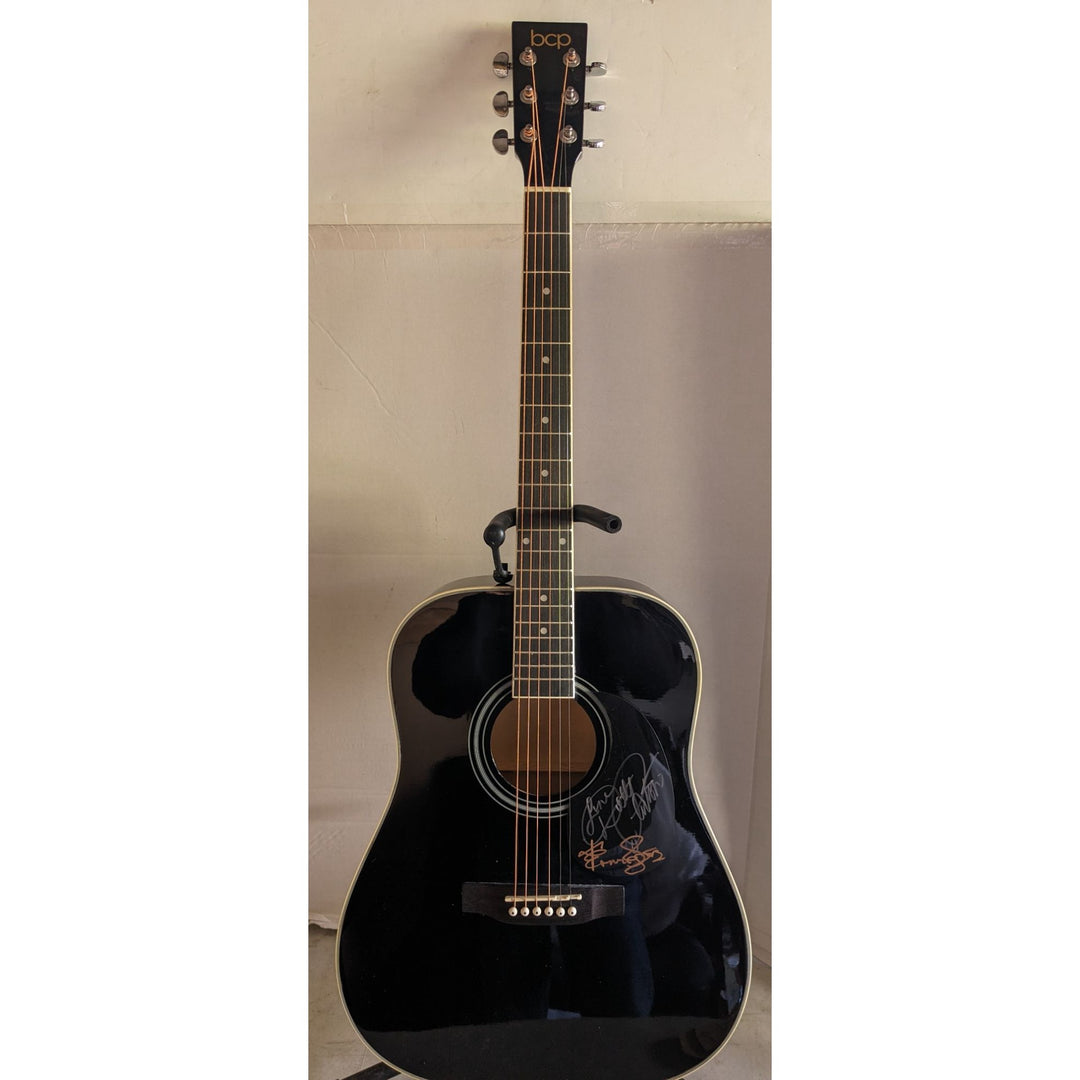 Kenny Rogers and Dolly Parton 41' full size acoustic guitar signed with proof