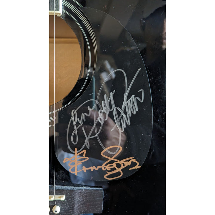 Kenny Rogers and Dolly Parton 41' full size acoustic guitar signed with proof