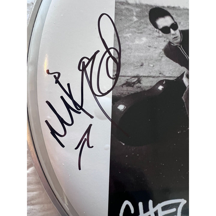 The Beastie Boys Rick Rubin, Ad-Rock, Mike Diamond 14-in one-of-a-kind drumhead signed with proof Awesome Artifacts