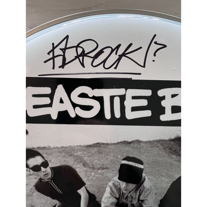 The Beastie Boys Rick Rubin, Ad-Rock, Mike Diamond 14-in one-of-a-kind drumhead signed with proof Awesome Artifacts