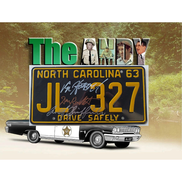 The Andy Griffith Show authentic Mayberry license plate Ron Howard Don Knotts Andy Griffith signs license plate with proof