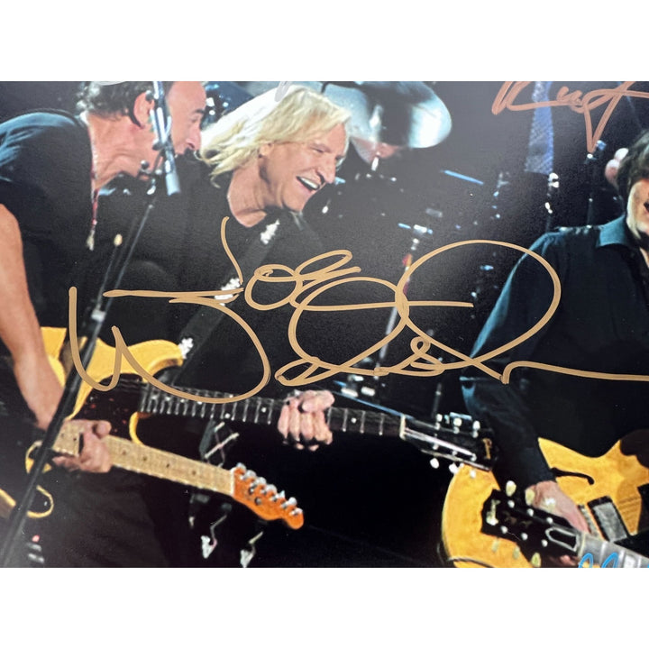 Sir Paul McCartney Bruce Springsteen, Joe Walsh & Rusty Anderson 11x14 photo signed with proof.