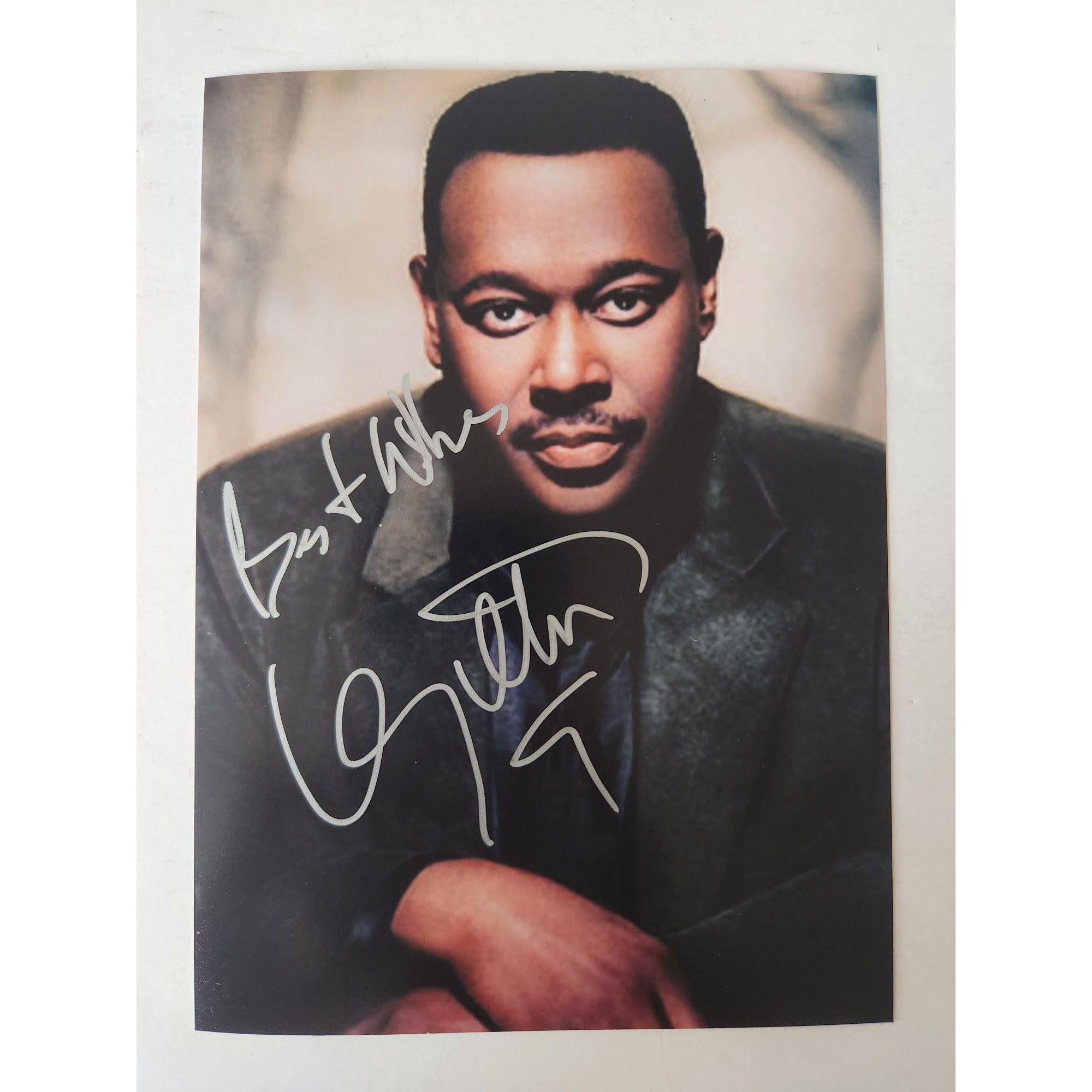 Luther Vandross 5x7 photo signed with proof