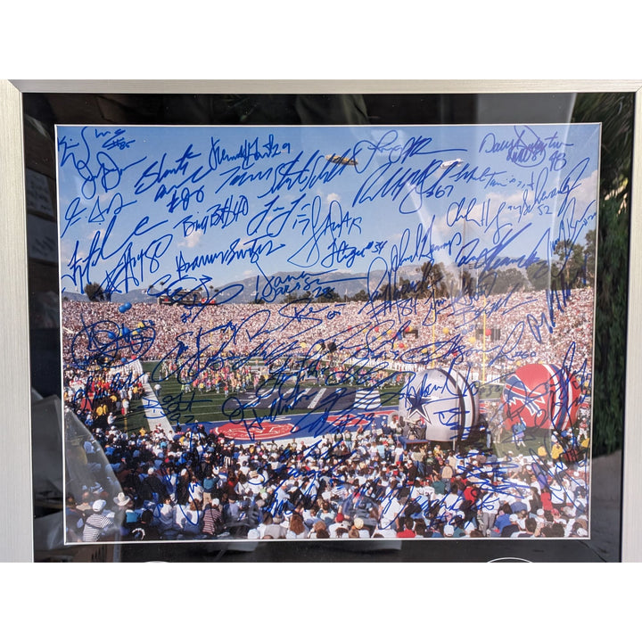 Emmitt Smith Troy Aikman Michael Irvin 1992 1993 Super Bowl champions team sign 16x20 photo framed