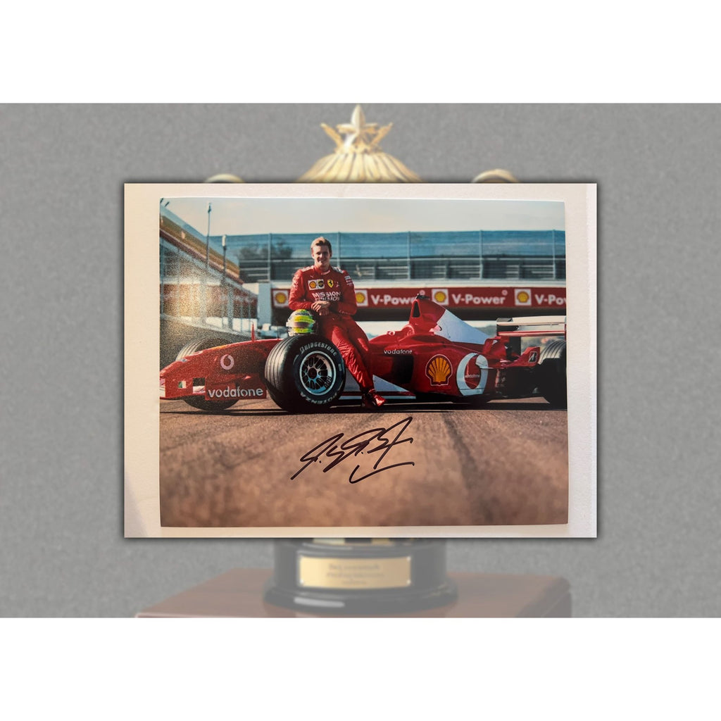 Michael Schumacher Formula 1 Legend 8x10 photo sign with proof