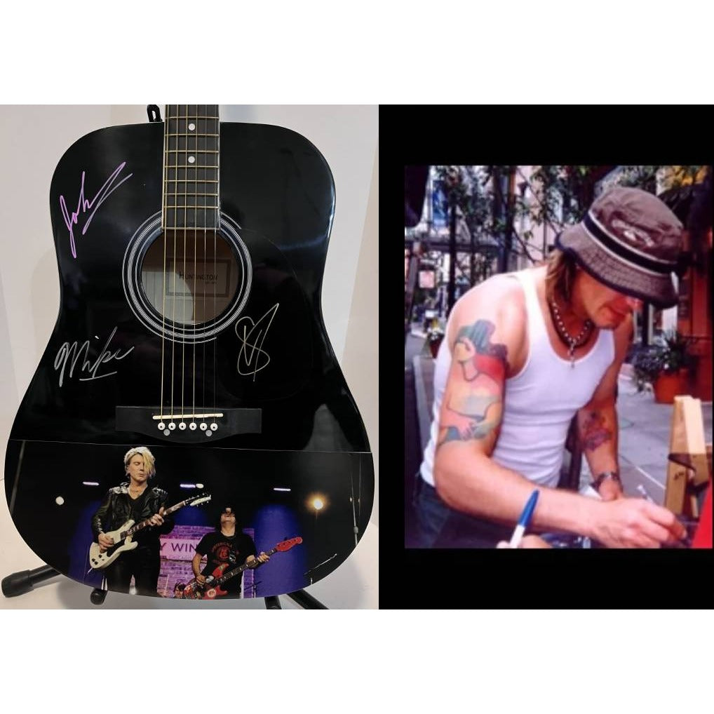 The goo goo dolls Johnny Rzeznik one of a kind acoustic guitar signed with proof