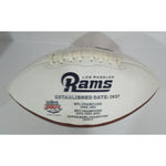 Load image into Gallery viewer, Aaron Donald Jerrett Goff Todd Gurley Los Angeles Rams full-size logo football signed
