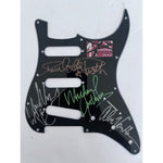 Load image into Gallery viewer, Alex Van Halen Eddie Van Halen David Lee Roth Sammy Hagar Michael Anthony Fender Stratocaster electric guitar pickguard signed with proof
