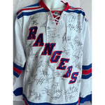 Load image into Gallery viewer, New York Rangers Mark Messier Brian Leach Mike Richter 1993-94 Stanley Cup champions team signed jersey
