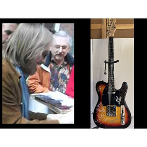 Tom Petty self sketch with the Heartbreakers Electric full size  signed with proof