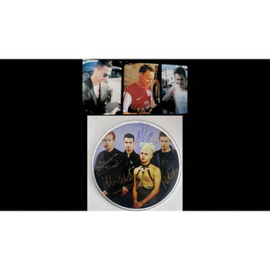 Depeche Mode David Gahan, Andrew Fletcher, Martin Gore, Alan Wilder one-of-a-kind drumhead signed with proof