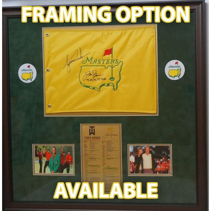 Jon Rahm Masters champion 2023 signed golf flag with proof