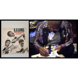 BB King now appearing at the Old Miss LP cover no LP signed with proof