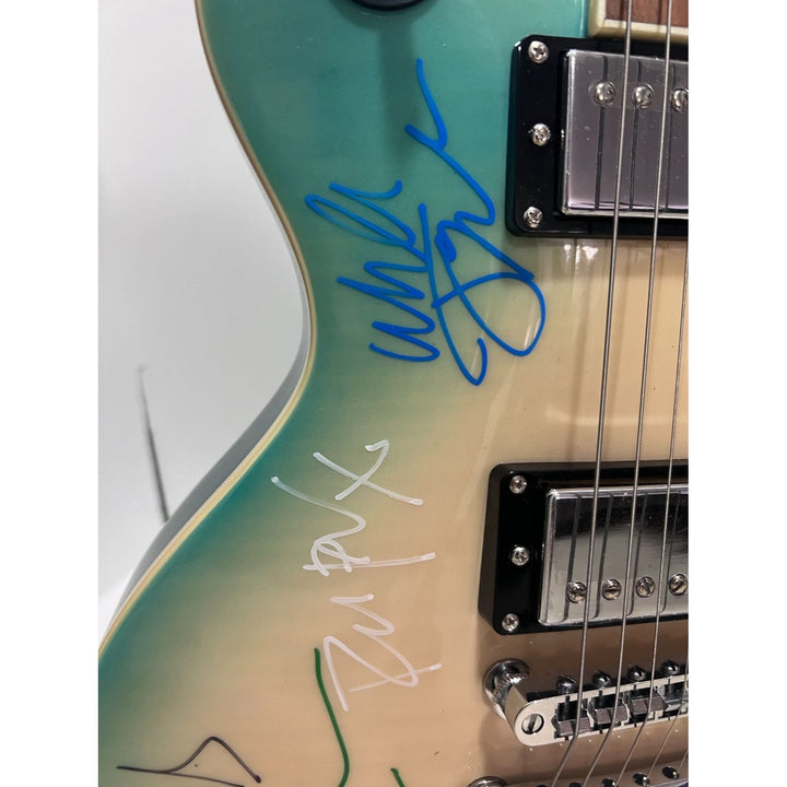 Robert Smith and the Cure Patrick Morrissey and The Smiths Les Paul electric guitar signed with proof