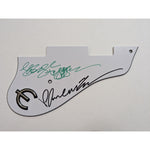 Load image into Gallery viewer, George Harrison and Paul McCartney Epiphone Gibson electric guitar pickguard signed with proof
