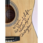 Load image into Gallery viewer, Keith Richards Bob Dylan Ronnie Wood One of a Kind signed and inscribed full size Ashharpe acoustic guitar signed with proof
