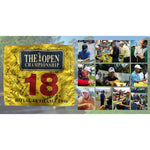 Load image into Gallery viewer, 32 British Open Champions Tiger Woods Jack Nicklaus Arnold Palmer Greg Norman Tom Watson signed Open golf flag signed with proof
