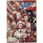 Load image into Gallery viewer, Joe Morgan Kirk Gibson Lou Whitaker Alan Trammell Willie Hernandez Sparky Anderson 1984 World Series program signed

