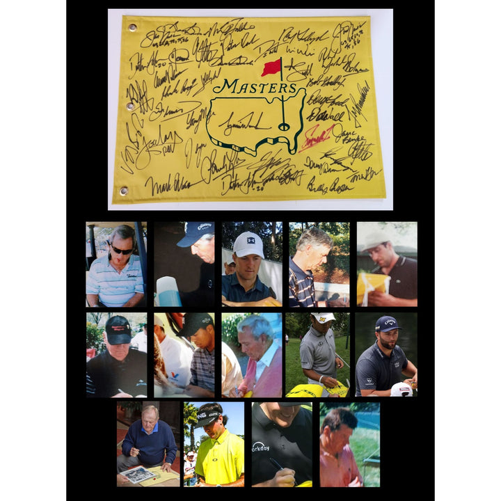 Masters champions Sam Sneed Jack Nicklaus Tiger Woods Arnold Palmer Phil Mickelson 30 former Champions signed with proof