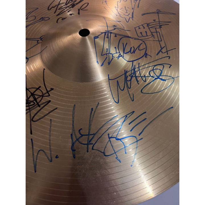 Guns n' Roses Slash, Axl Rose, Duff, Steven Adler, Matt Sorum, Izzy Stradlin, Gilby Clark one-of-a-kind cymbal signed with proof