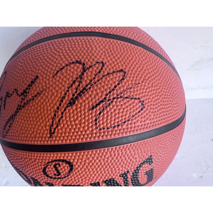 Jaylen Brown, Kristaps Porzingis Boston Celtics Spalding full size basketball signed with proof